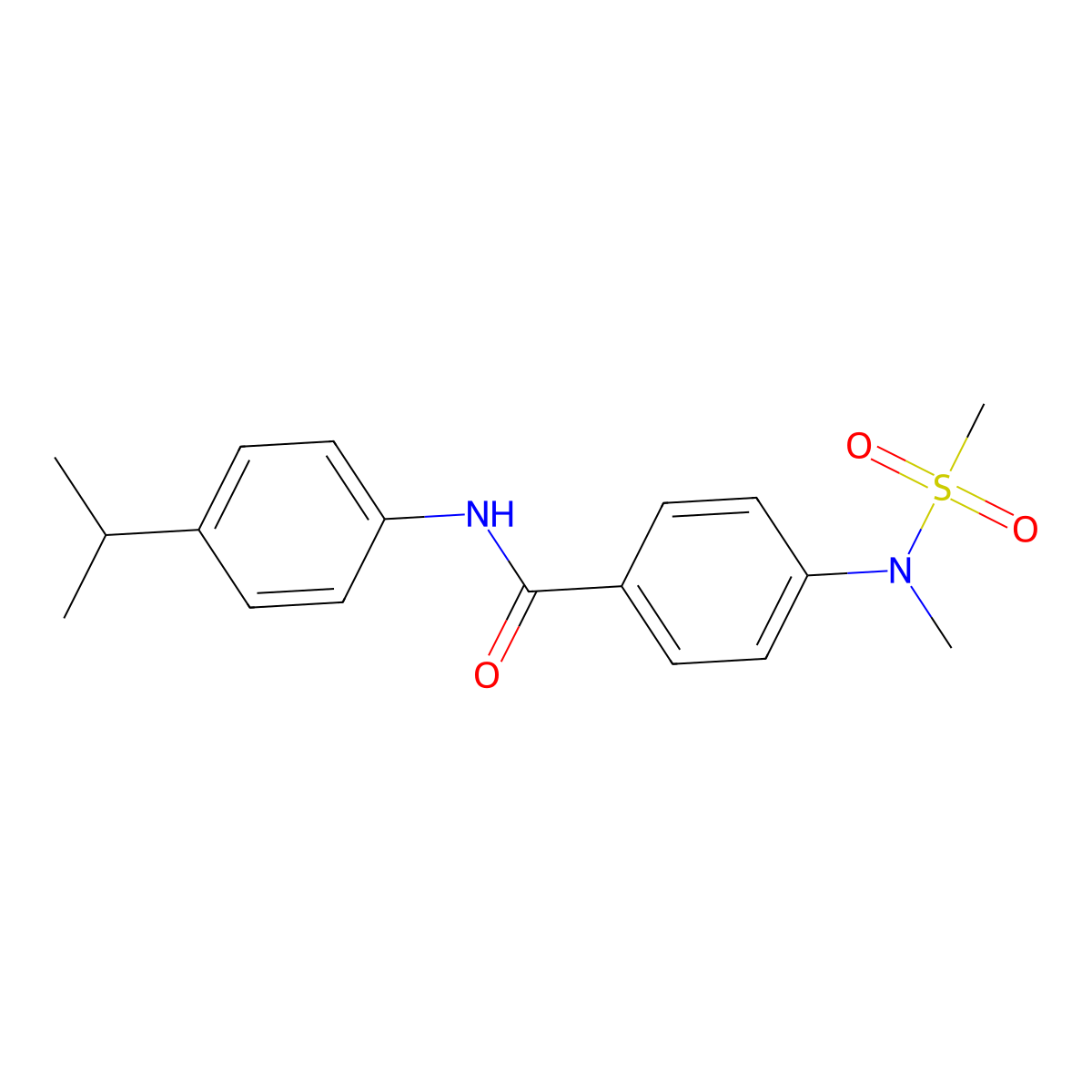 4-[methyl(methylsulfonyl)amino]-N-(4-propan-2-ylphenyl)benzamide molecular structure, CAS 693823-09-5