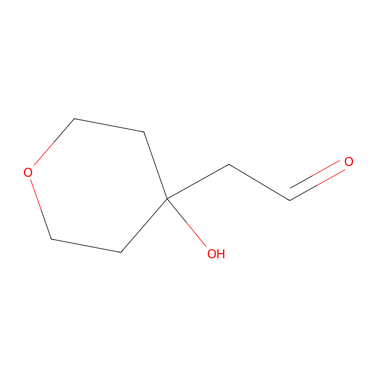 2-(4-Hydroxyoxan-4-yl)acetaldehyde molecular structure, CAS 693824-96-3