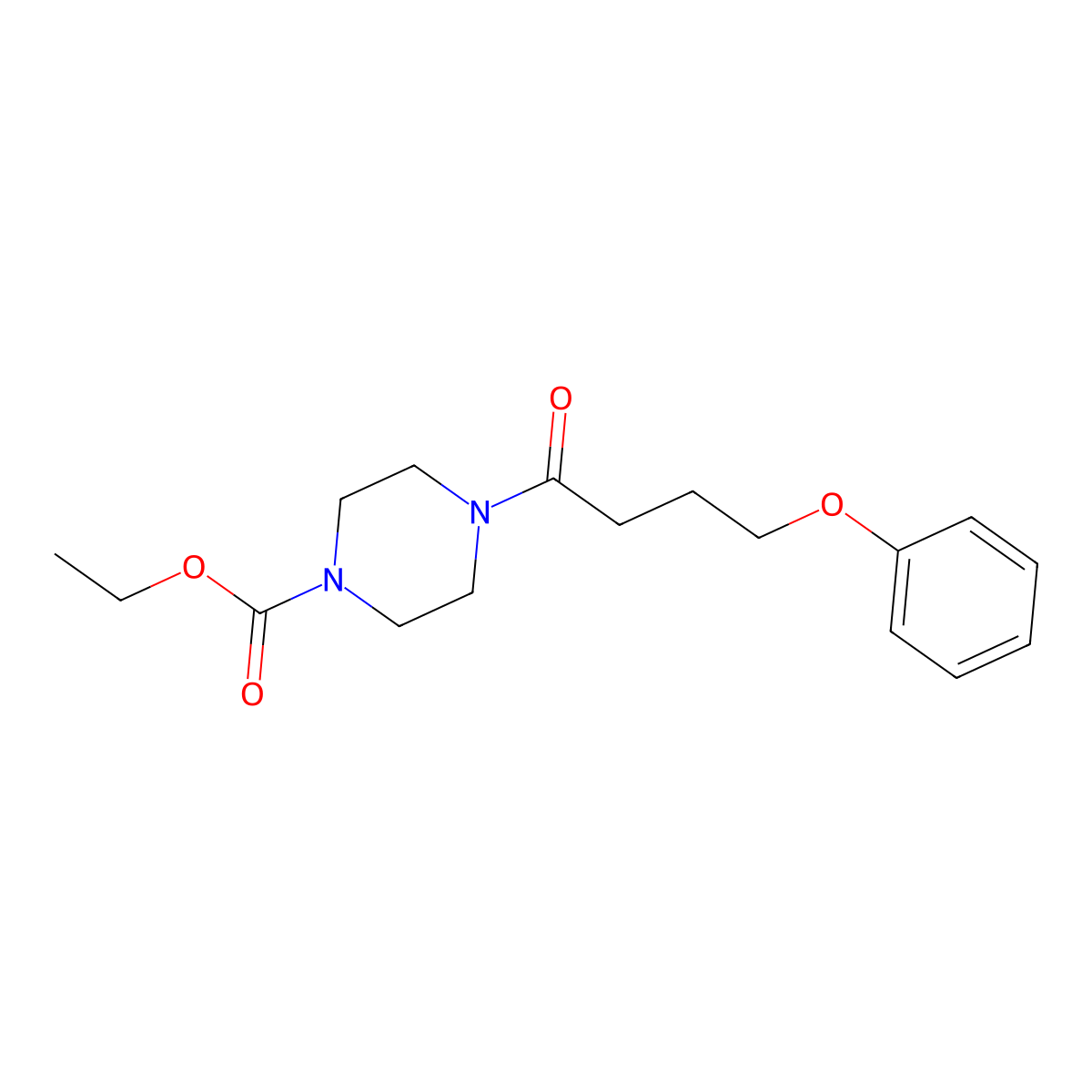 Ethyl 4-(4-phenoxybutanoyl)piperazine-1-carboxylate molecular structure, CAS 693828-26-1