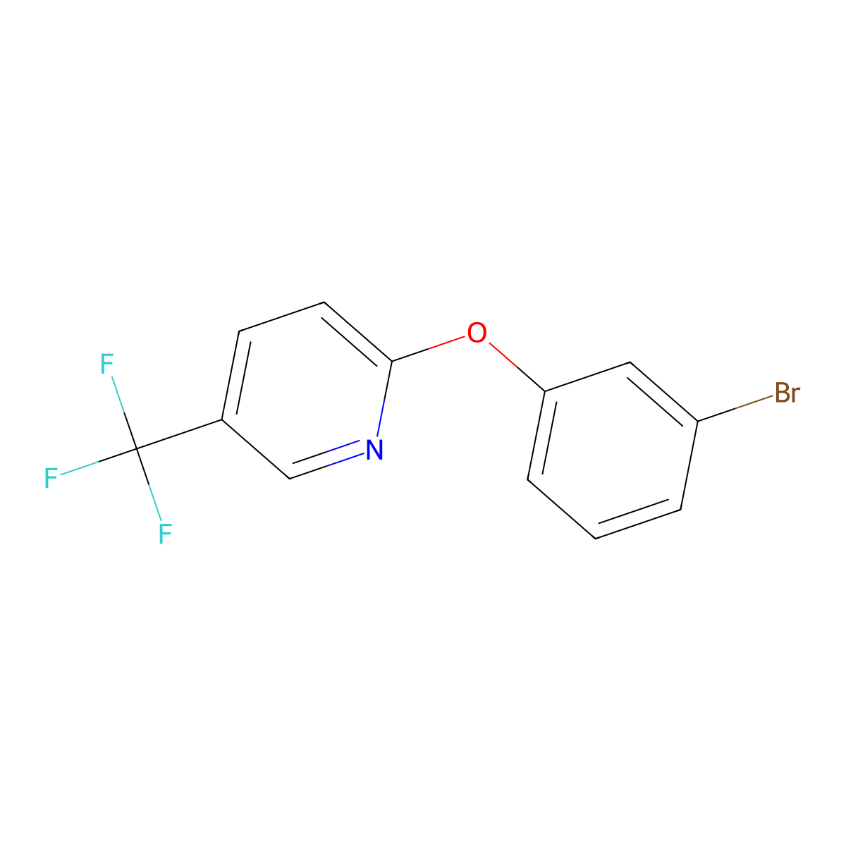 2-(3-Bromophenoxy)-5-(trifluoromethyl)pyridine molecular structure, CAS 693828-63-6