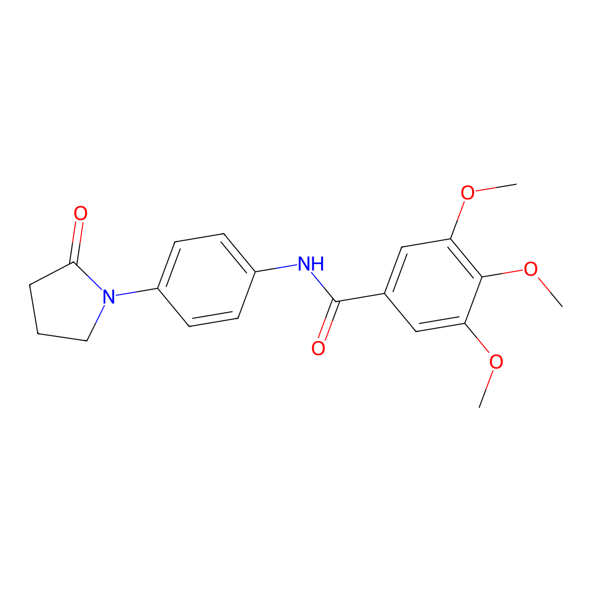 3,4,5-trimethoxy-N-(4-(2-oxopyrrolidin-1-yl)phenyl)benzamide molecular structure, CAS 693829-60-6