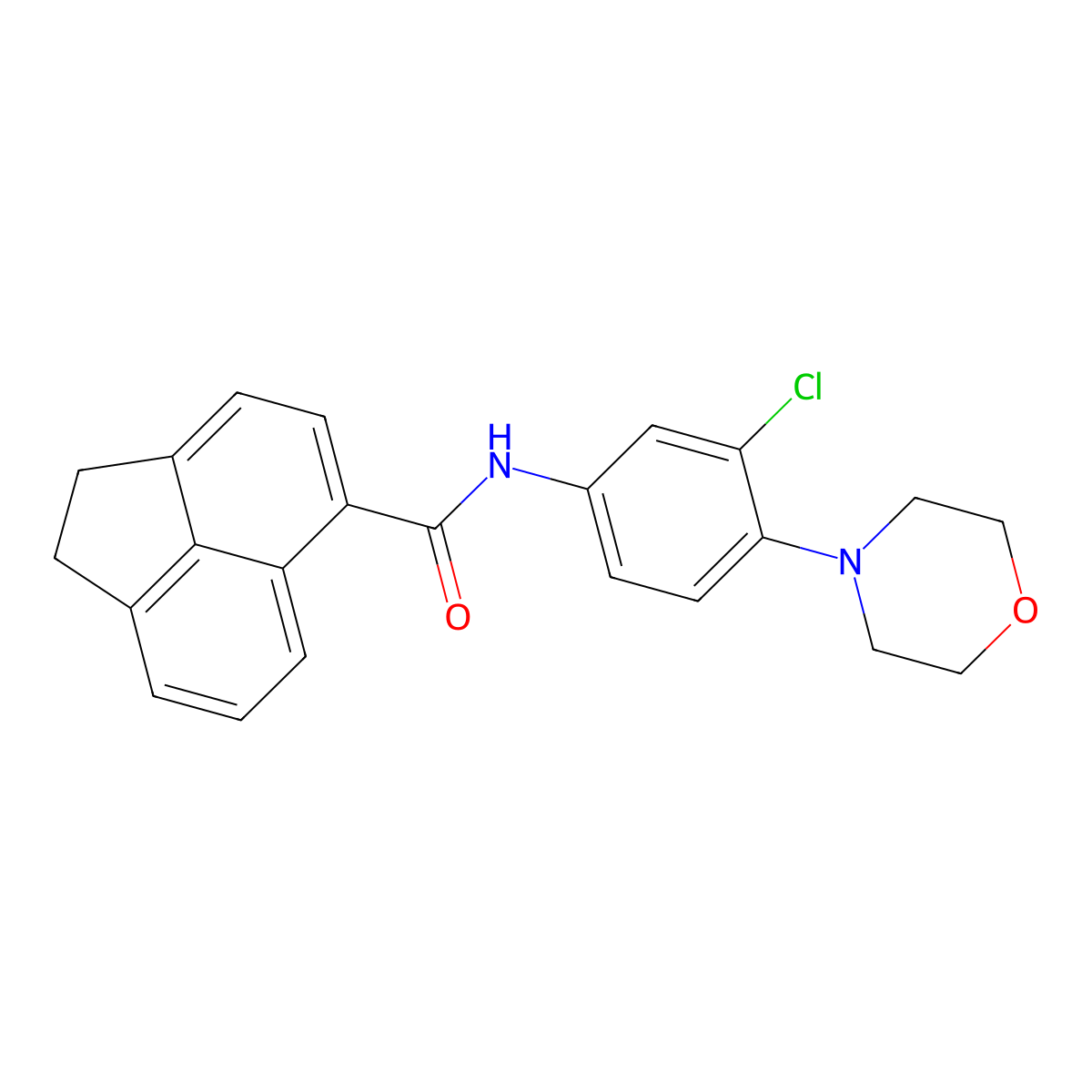 N-(3-chloro-4-morpholin-4-ylphenyl)-1,2-dihydroacenaphthylene-5-carboxamide molecular structure, CAS 693829-86-6