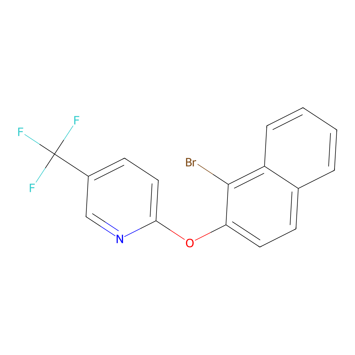 2-(1-Bromonaphthalen-2-yl)oxy-5-(trifluoromethyl)pyridine molecular structure, CAS 693829-95-7
