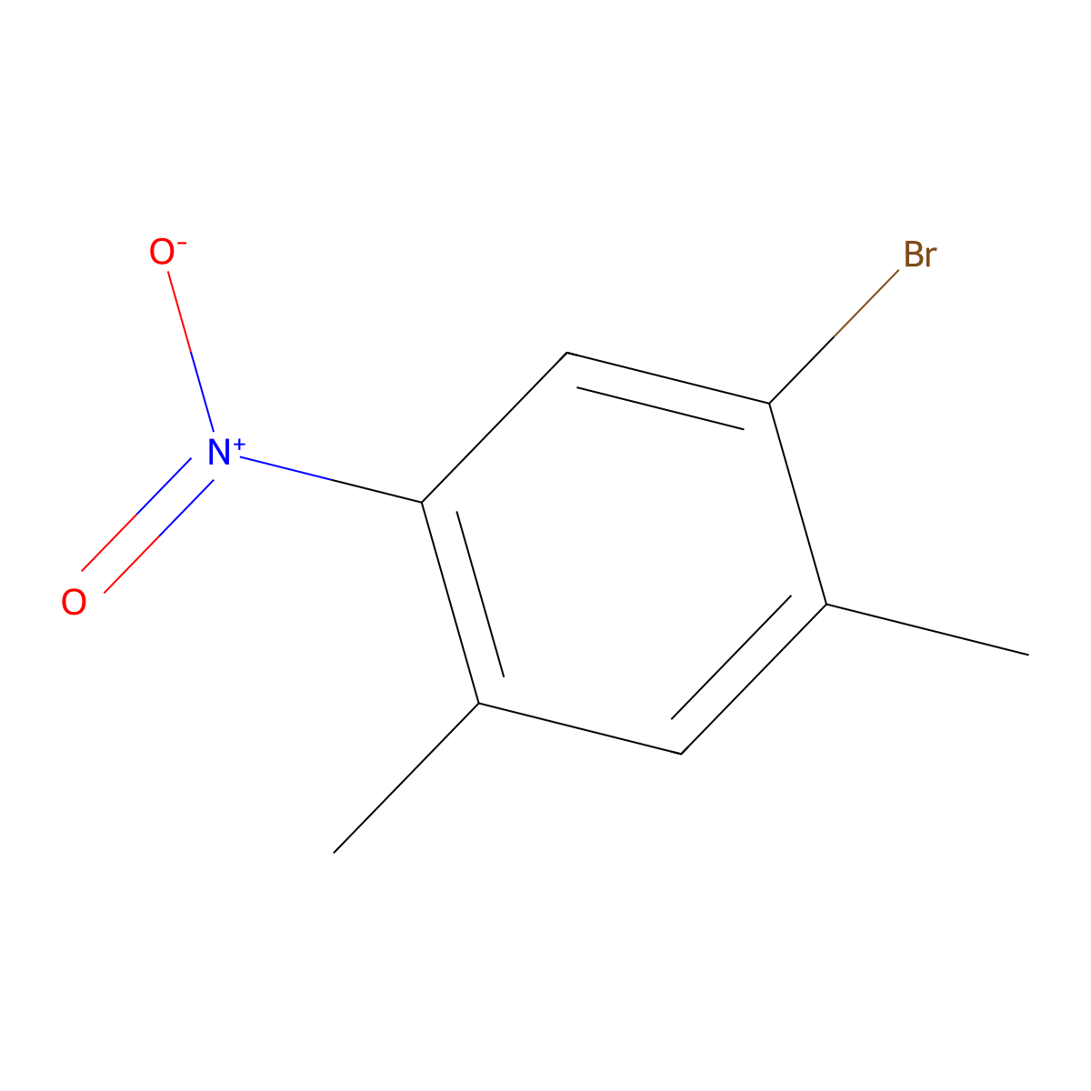 1-Bromo-2,4-dimethyl-5-nitrobenzene molecular structure, CAS 69383-59-1