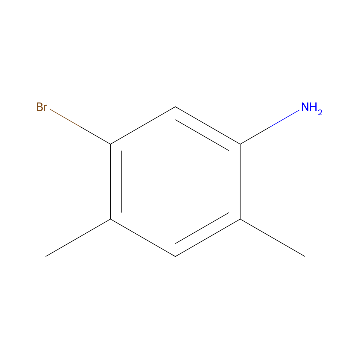 5-Bromo-2,4-dimethylaniline molecular structure, CAS 69383-60-4