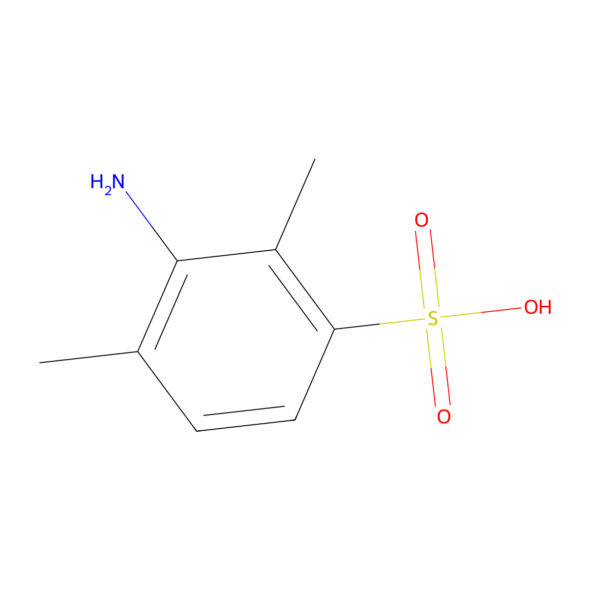 3-Amino-2,4-dimethylbenzene-1-sulfonic acid molecular structure, CAS 69383-66-0