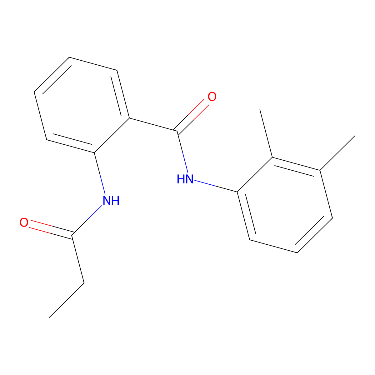 N-(2,3-dimethylphenyl)-2-(propanoylamino)benzamide molecular structure, CAS 693830-09-0