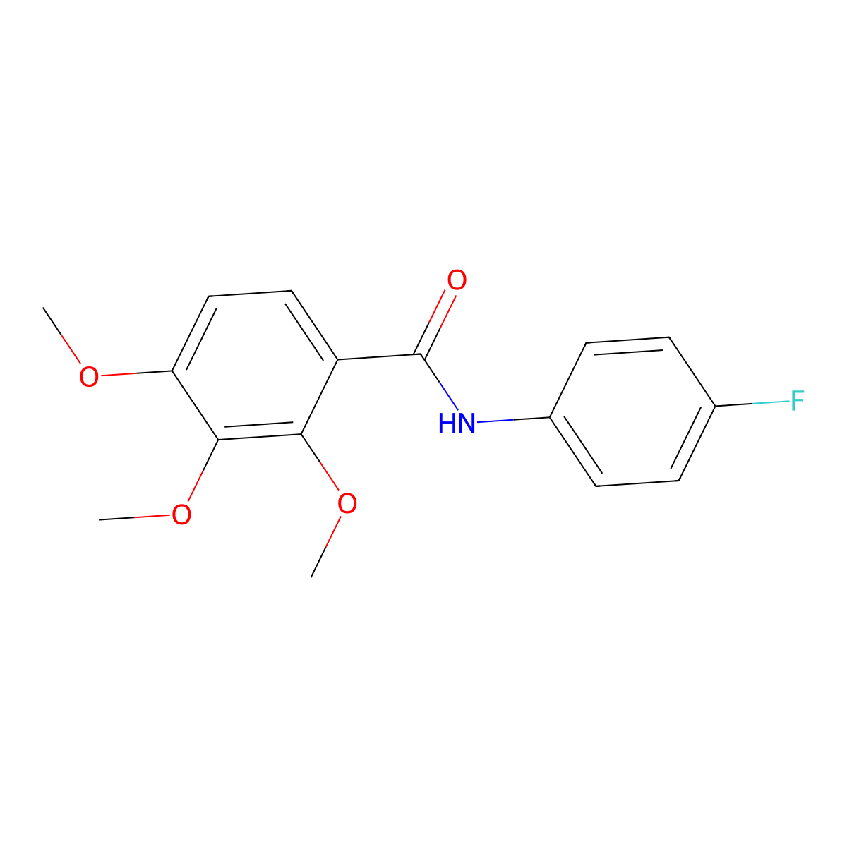 N-(4-fluorophenyl)-2,3,4-trimethoxybenzamide molecular structure, CAS 693830-19-2