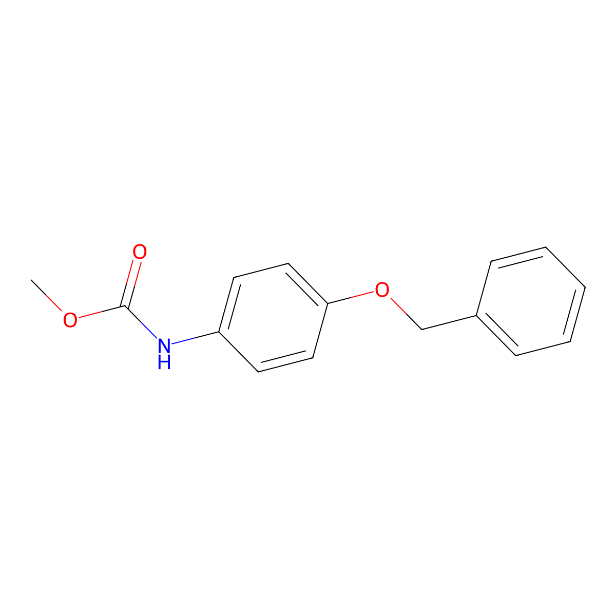 N-(4-phenylmethoxyphenyl)carbamic acid methyl ester molecular structure, CAS 693830-78-3