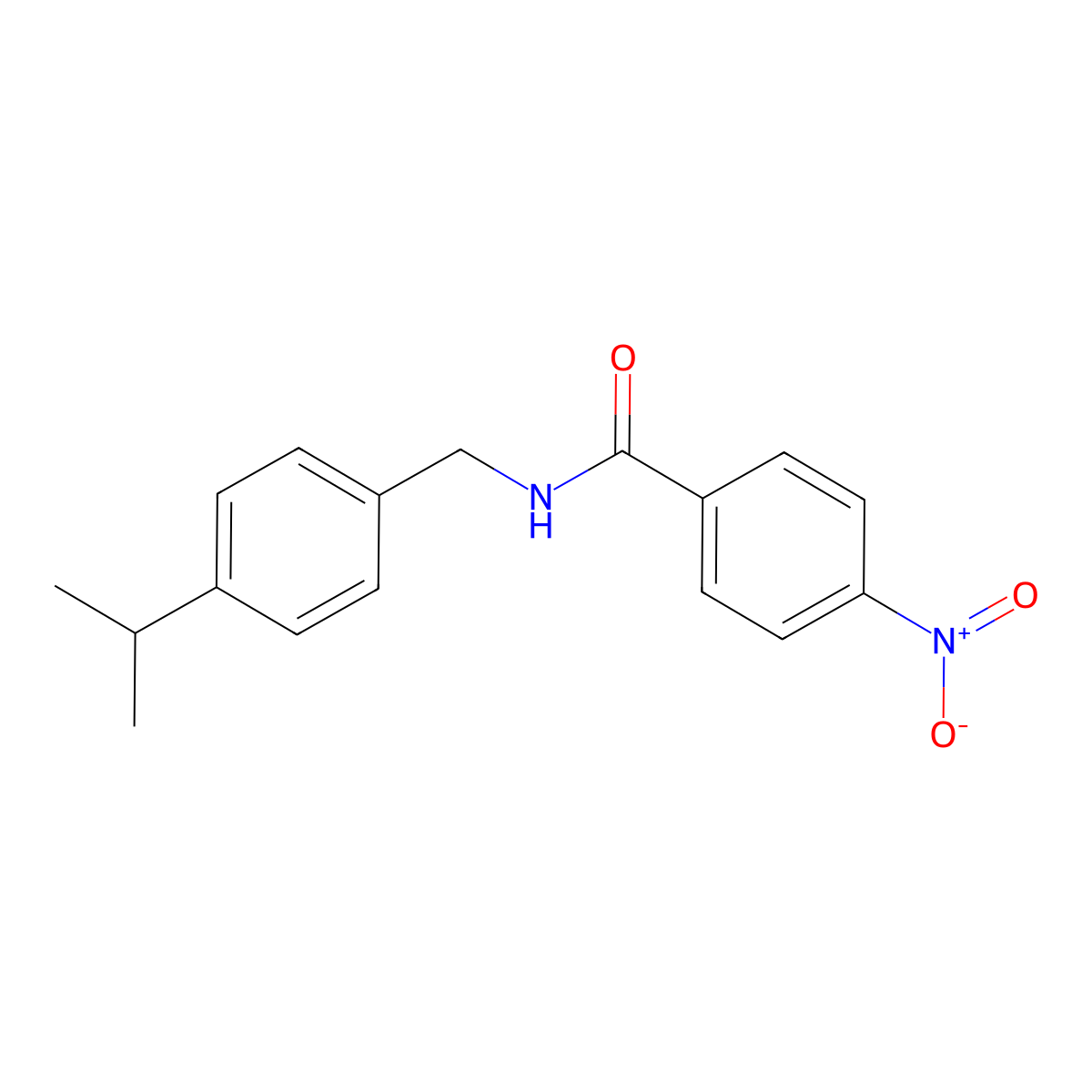 4-nitro-N-[(4-propan-2-ylphenyl)methyl]benzamide molecular structure, CAS 693831-07-1