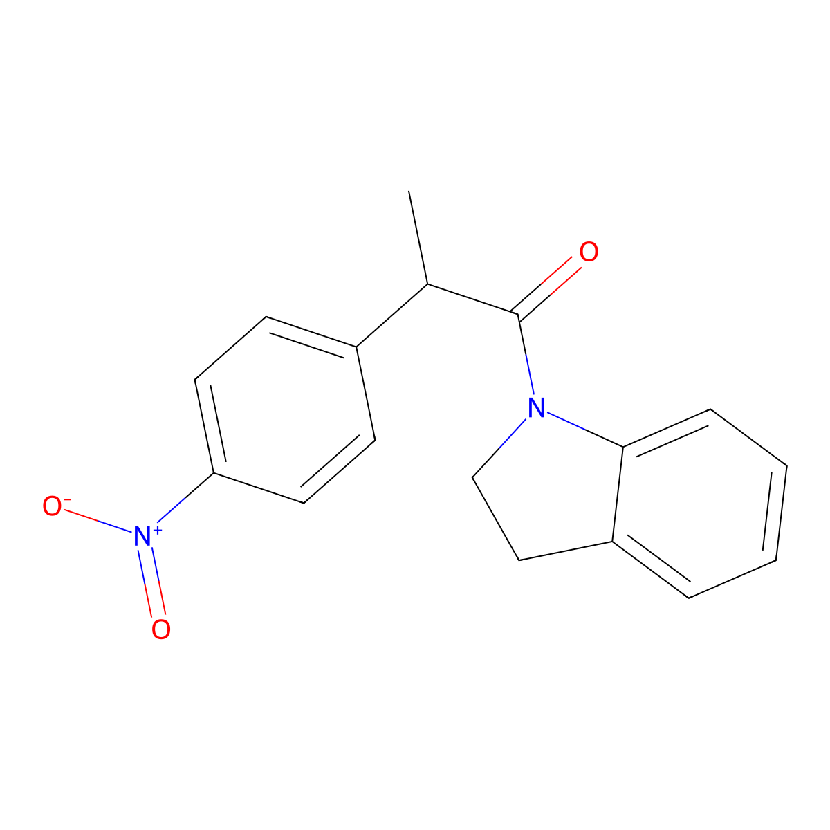 1-(2,3-dihydro-1H-indol-1-yl)-2-(4-nitrophenyl)propan-1-one molecular structure, CAS 693831-10-6