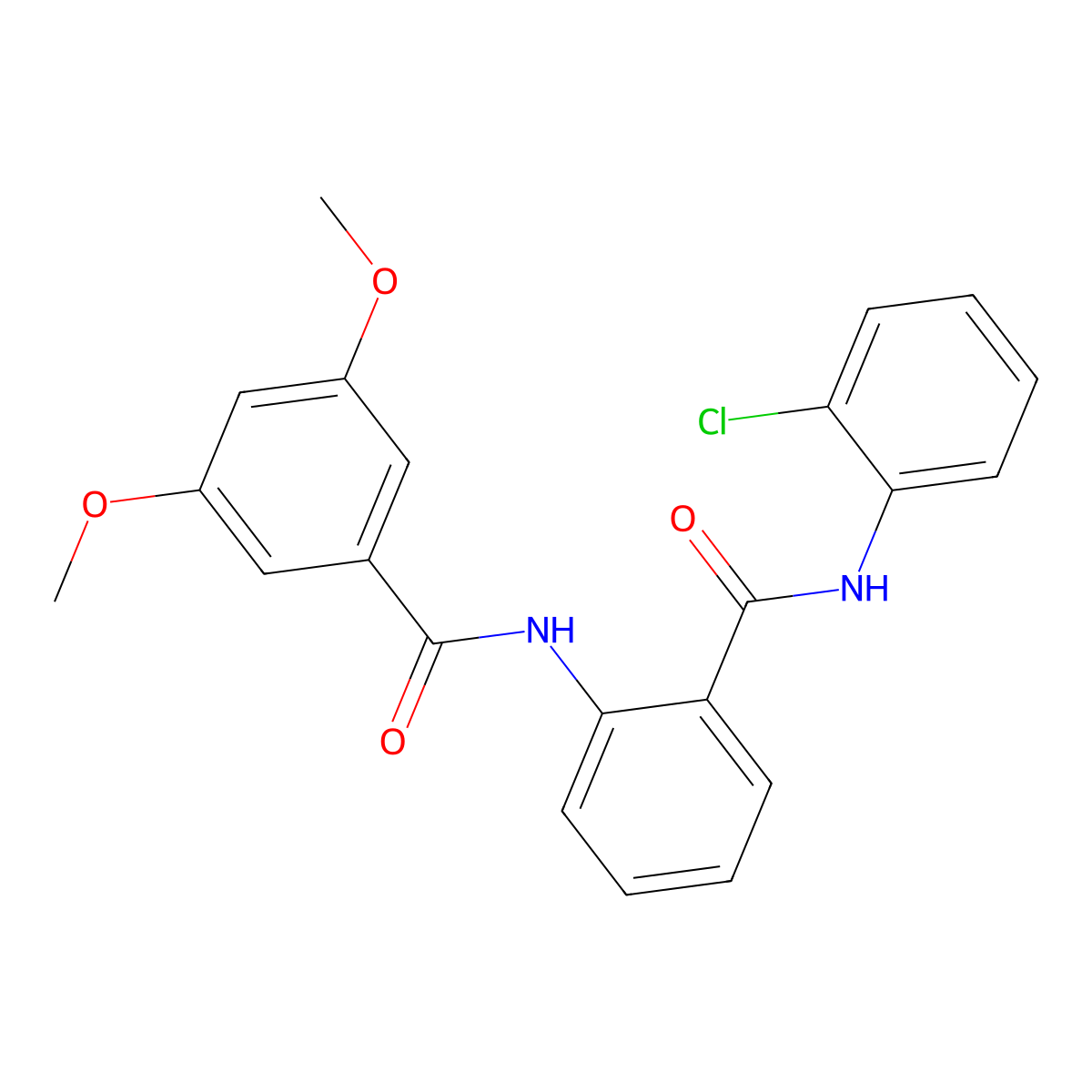 N-[2-[(2-chlorophenyl)carbamoyl]phenyl]-3,5-dimethoxybenzamide molecular structure, CAS 693831-27-5