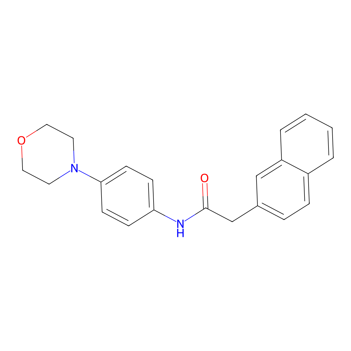N-(4-morpholin-4-ylphenyl)-2-naphthalen-2-ylacetamide molecular structure, CAS 693831-36-6