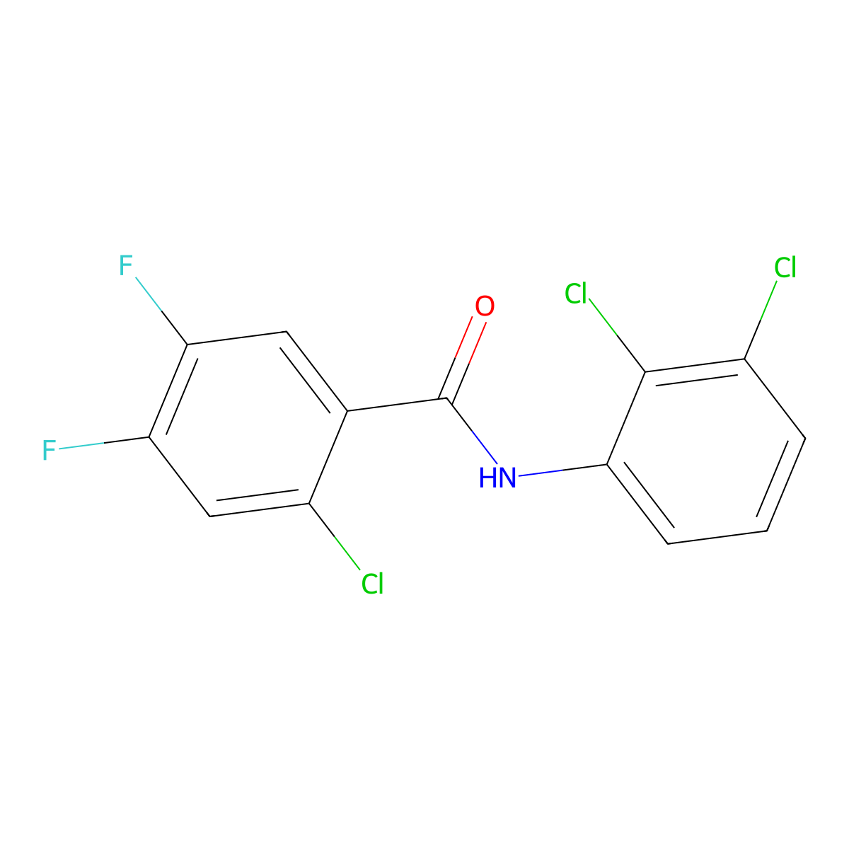 2-chloro-N-(2,3-dichlorophenyl)-4,5-difluorobenzamide molecular structure, CAS 693831-37-7