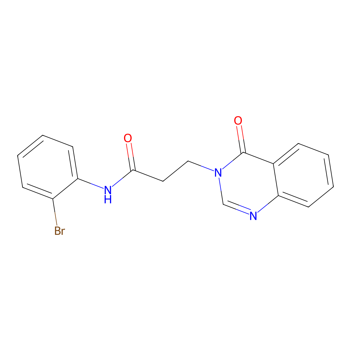 N-(2-bromophenyl)-3-(4-oxoquinazolin-3-yl)propanamide molecular structure, CAS 693831-72-0