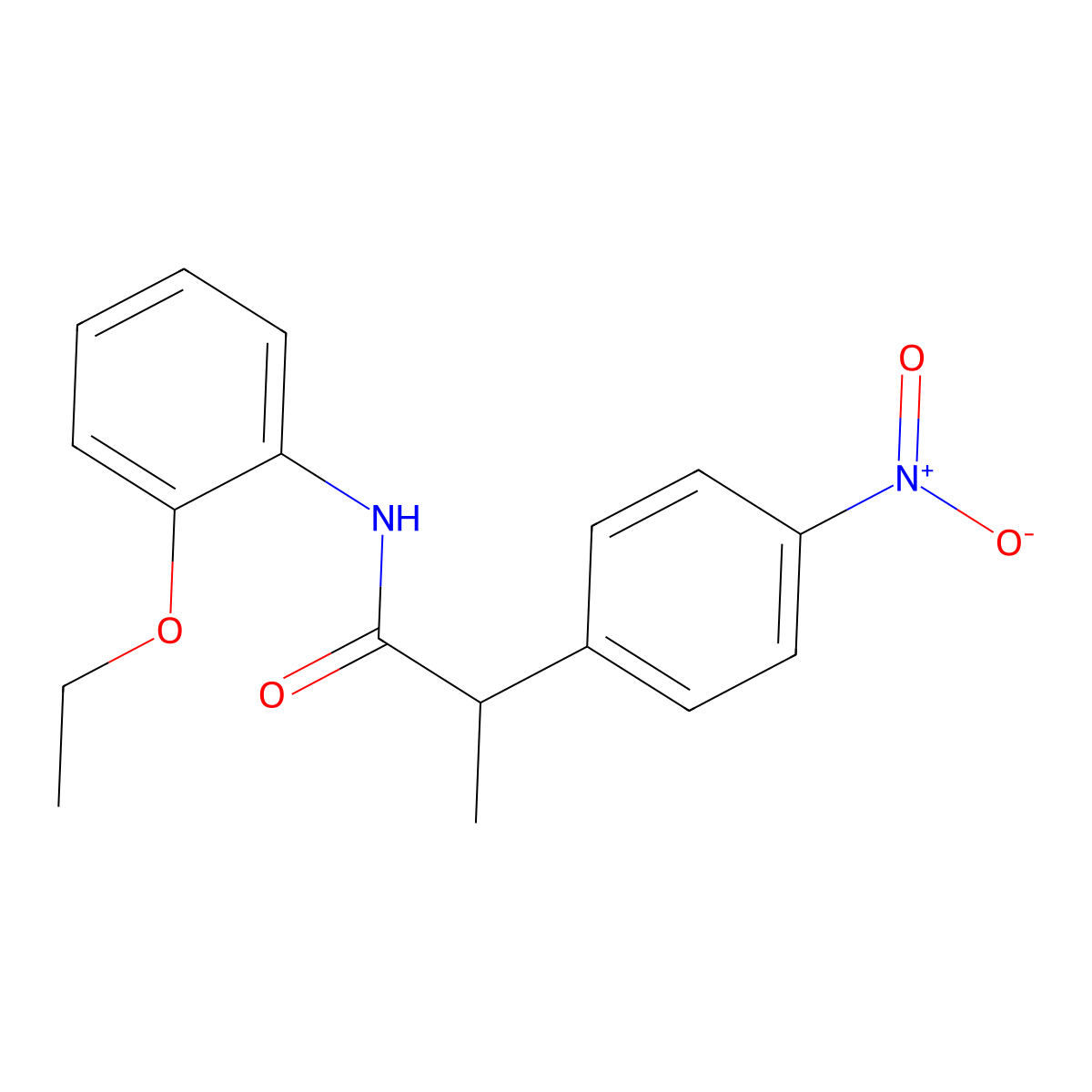 N-(2-ethoxyphenyl)-2-(4-nitrophenyl)propanamide molecular structure, CAS 693832-22-3
