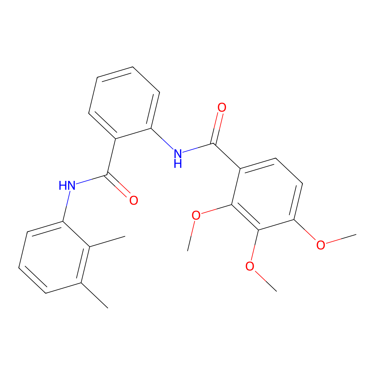 N-[2-[(2,3-dimethylphenyl)carbamoyl]phenyl]-2,3,4-trimethoxybenzamide molecular structure, CAS 693832-48-3