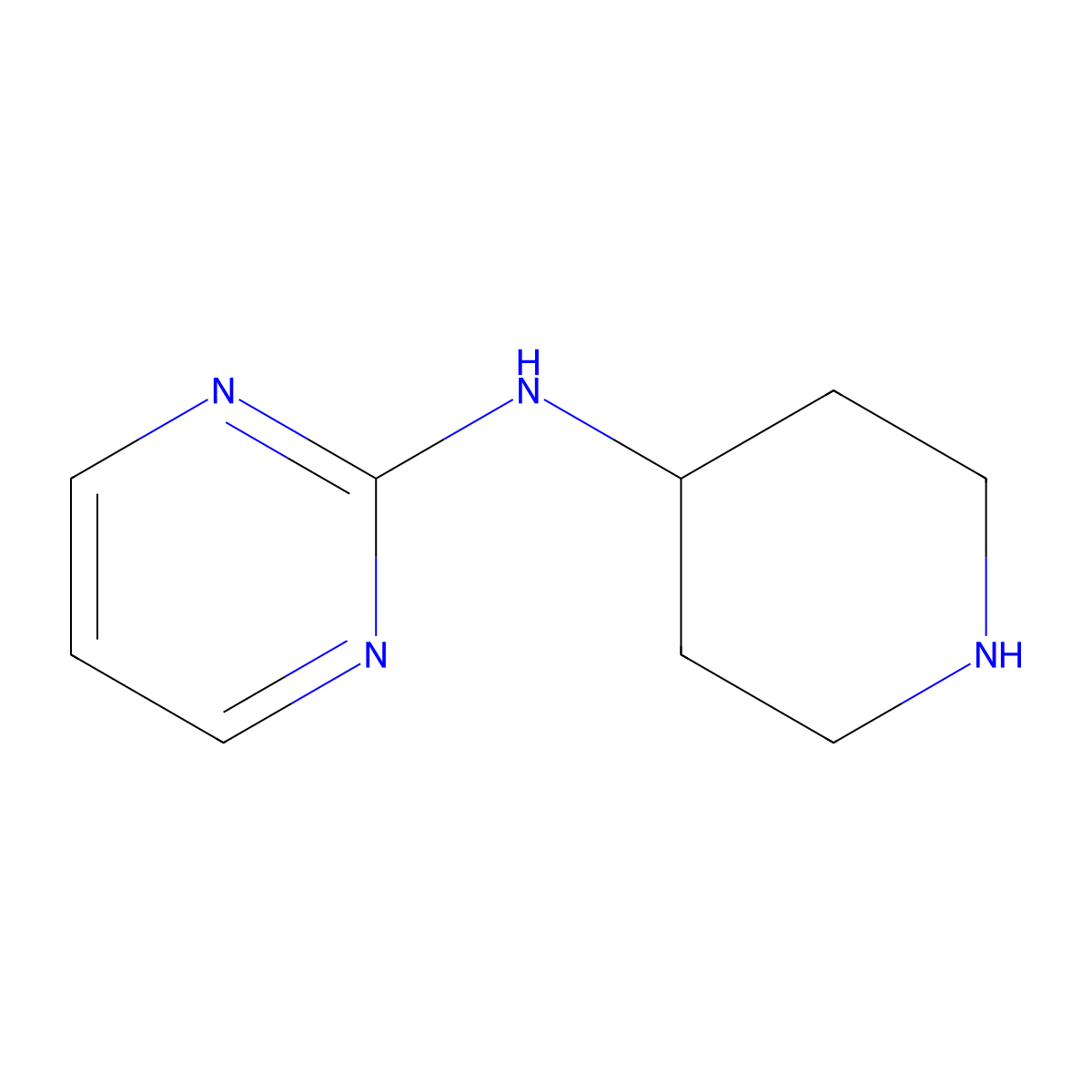 N-(Piperidin-4-yl)pyrimidin-2-amine molecular structure, CAS 69385-85-9