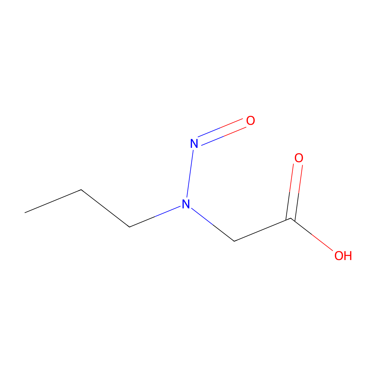Glycine, N-nitroso-N-propyl- molecular structure, CAS 6939-14-6