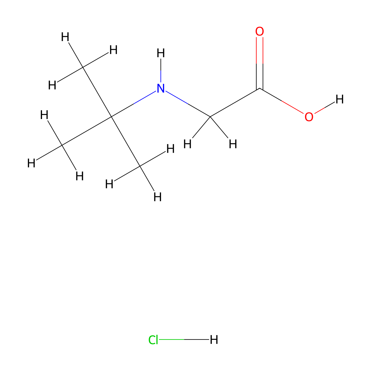 N-tert-Butylglycine hydrochloride molecular structure, CAS 6939-23-7