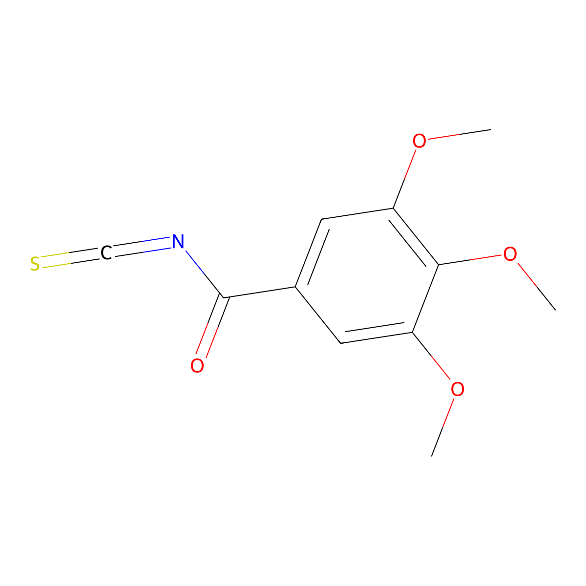 3,4,5-Trimethoxybenzoyl isothiocyanate molecular structure, CAS 6939-63-5