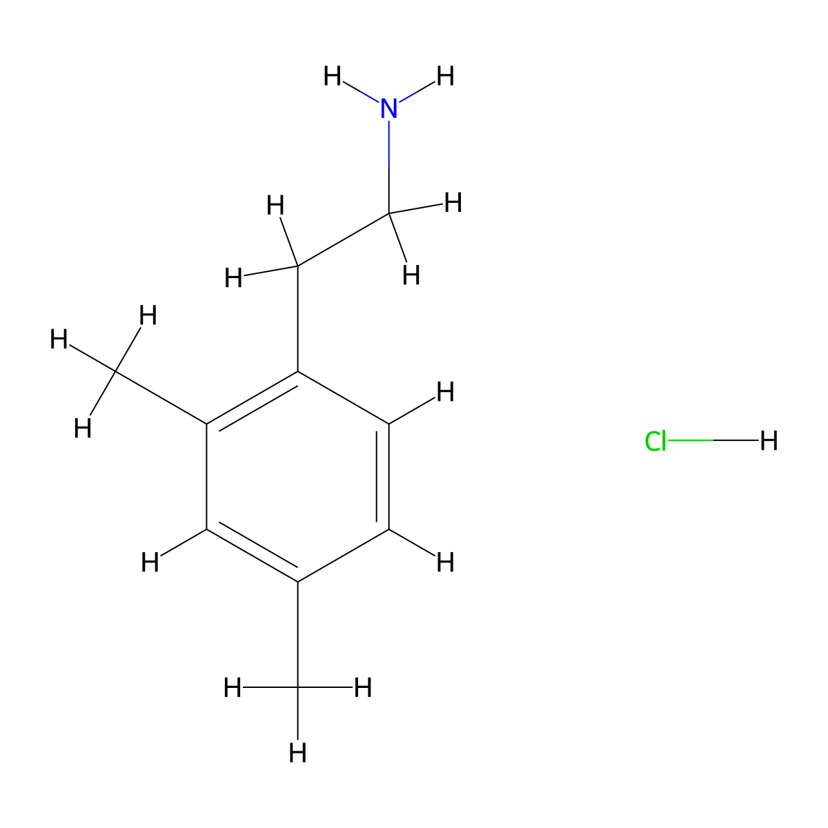 2-(2,4-Dimethylphenyl)ethanamine hydrochloride molecular structure, CAS 6939-66-8