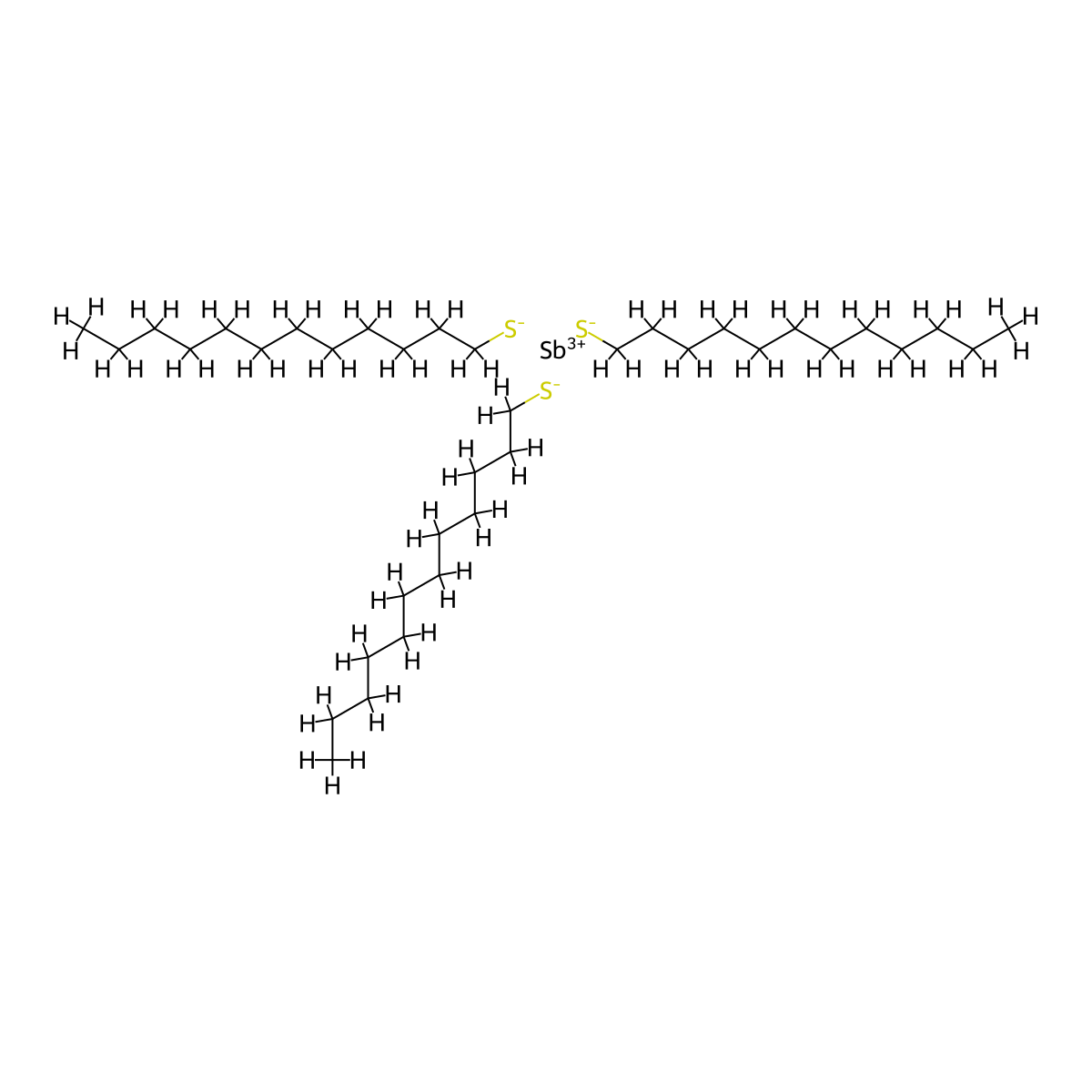 Stibine, tris(dodecylthio)- molecular structure, CAS 6939-83-9