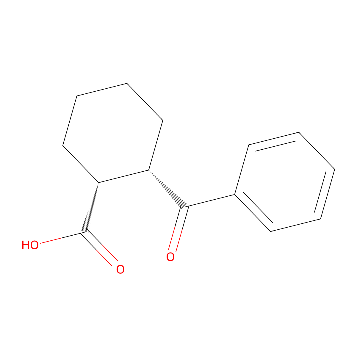 cis-2-Benzoyl-1-cyclohexanecarboxylic acid molecular structure, CAS 6939-99-7