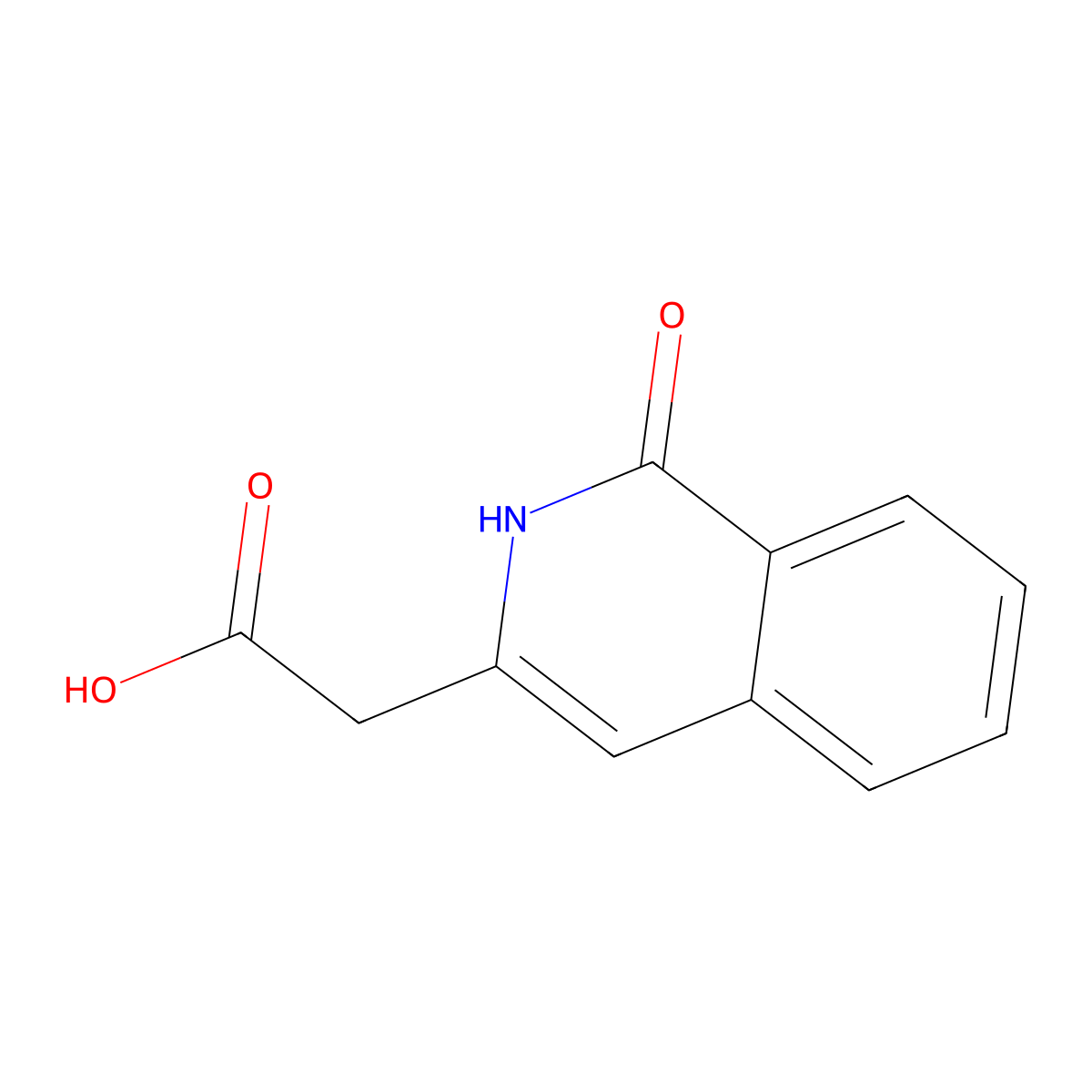 2-(1-Oxo-1,2-dihydroisoquinolin-3-yl)acetic acid molecular structure, CAS 69391-35-1