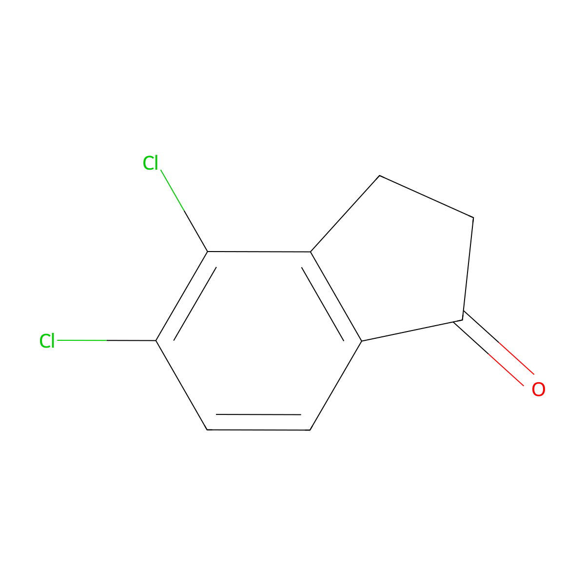4,5-dichloro-2,3-dihydro-1H-inden-1-one molecular structure, CAS 69392-64-9