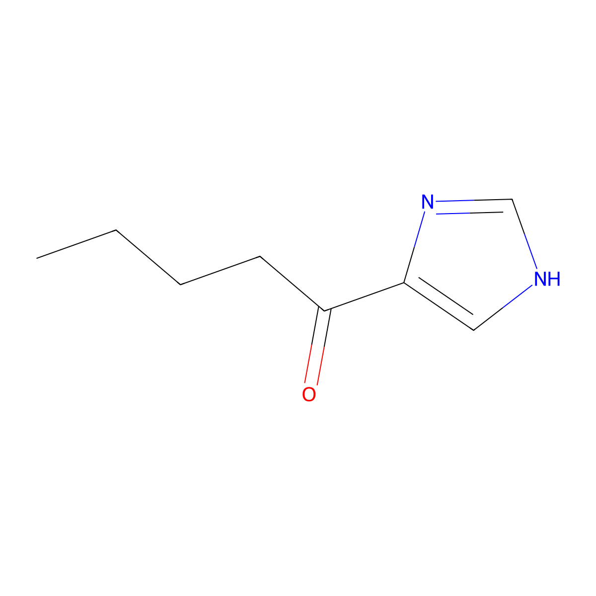 1-(1H-imidazol-5-yl)pentan-1-one molecular structure, CAS 69393-15-3