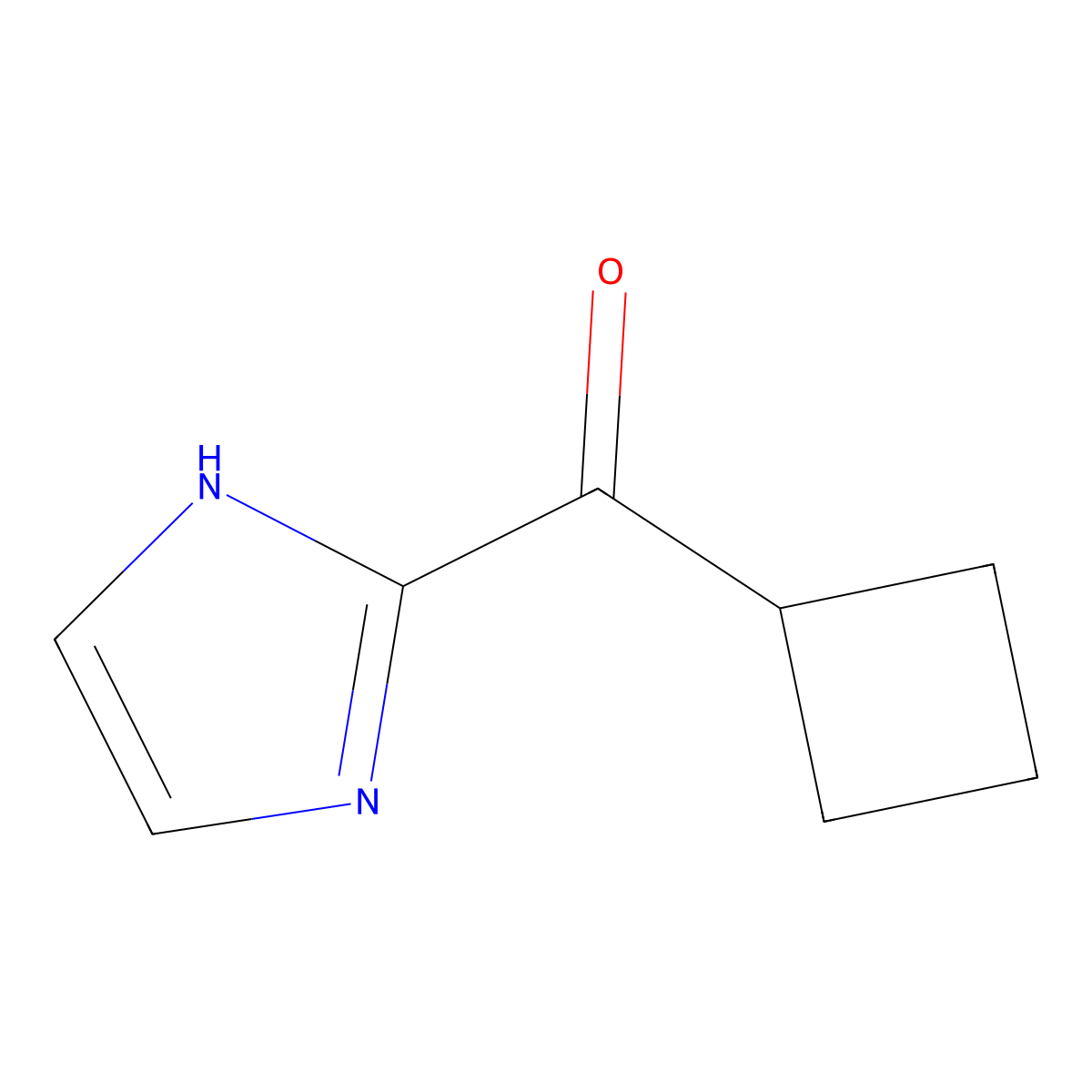 Cyclobutyl(1H-imidazol-2-yl) ketone molecular structure, CAS 69393-26-6
