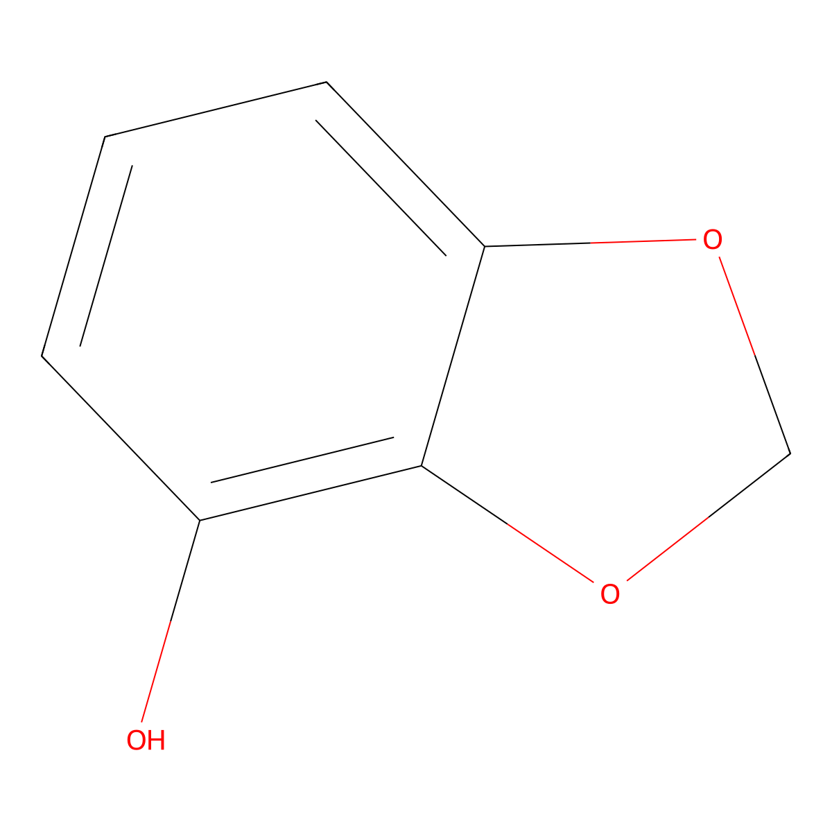 1,3-Benzodioxol-4-ol molecular structure, CAS 69393-72-2