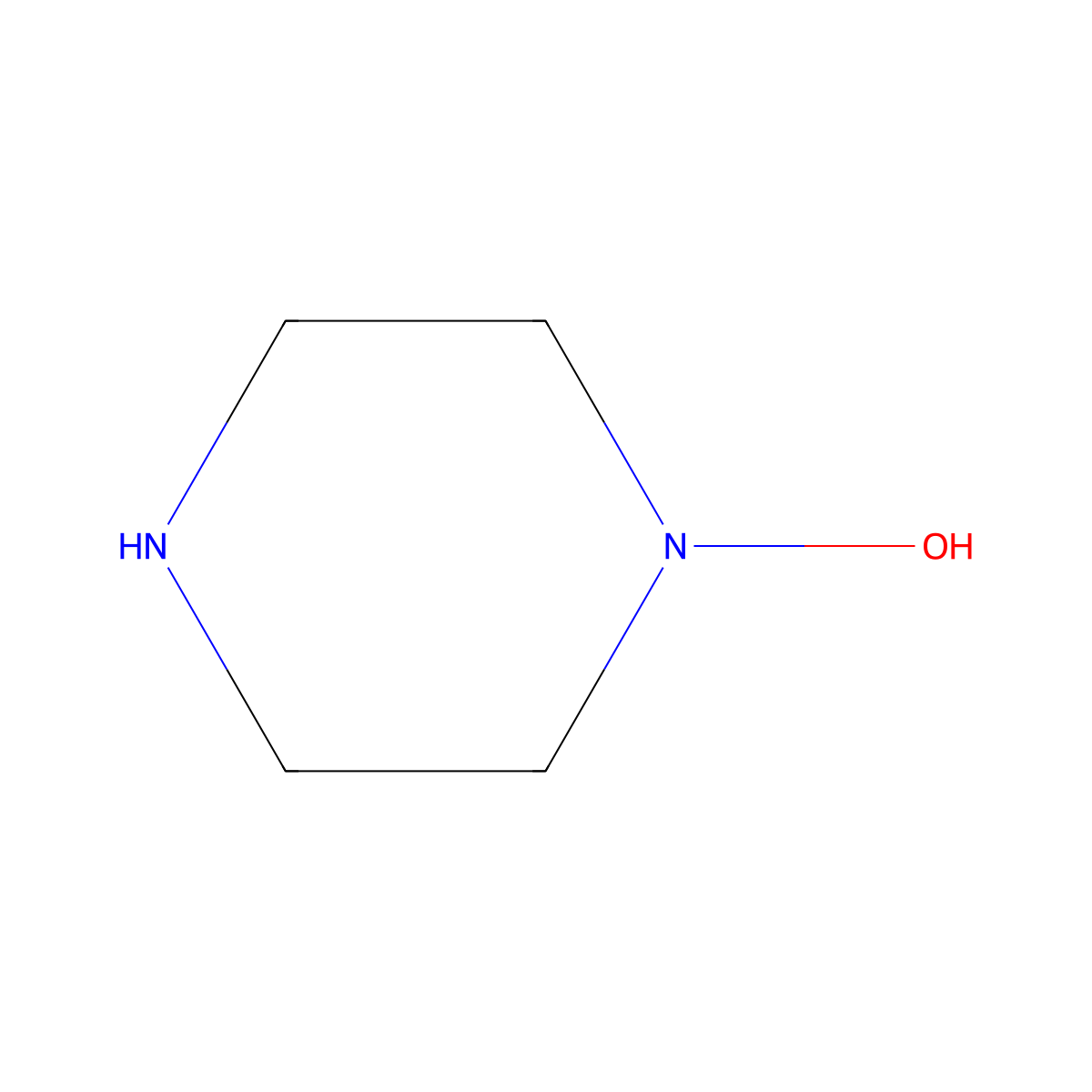 Piperazin-1-ol molecular structure, CAS 69395-49-9