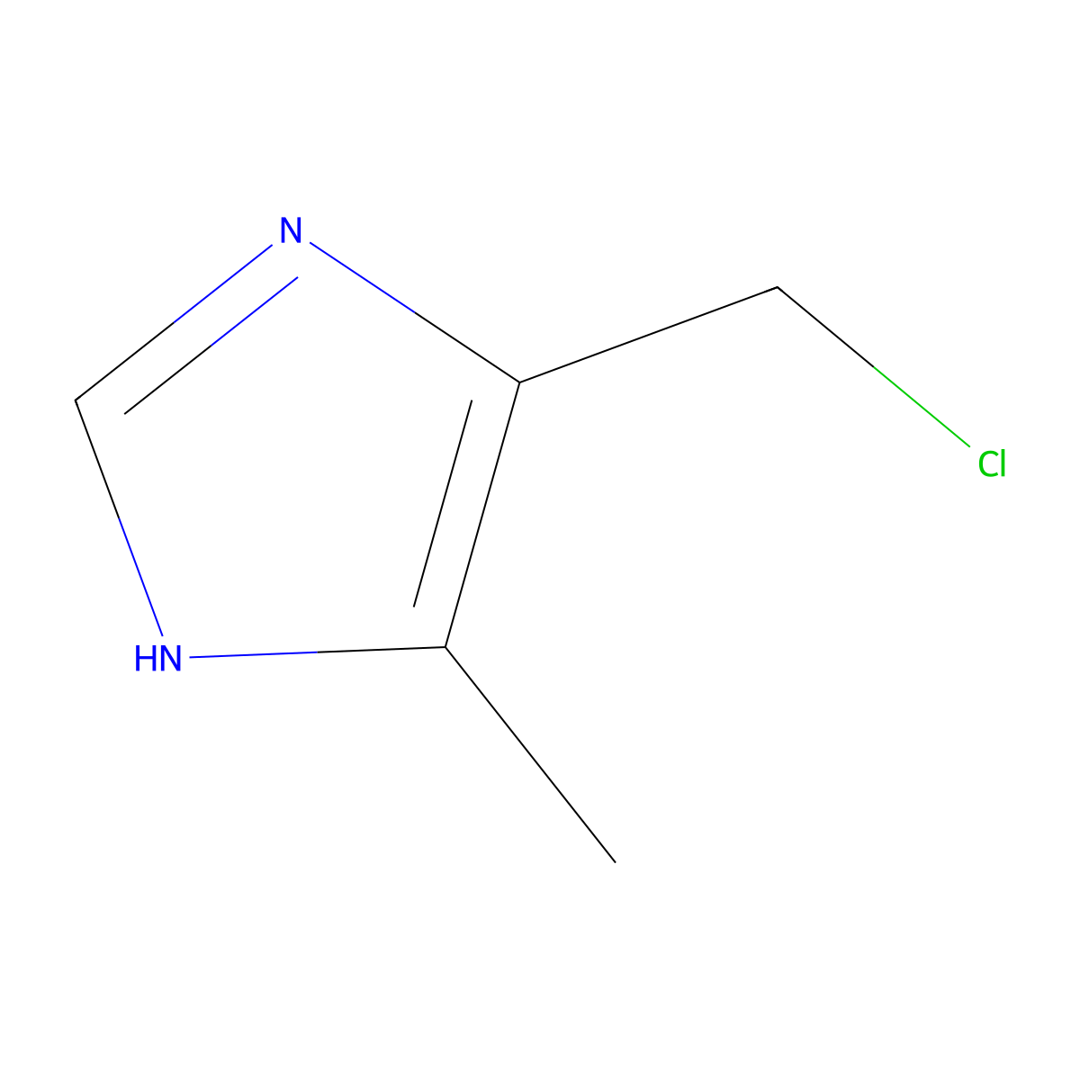 5-(chloromethyl)-4-methyl-1H-imidazole molecular structure, CAS 69395-89-7