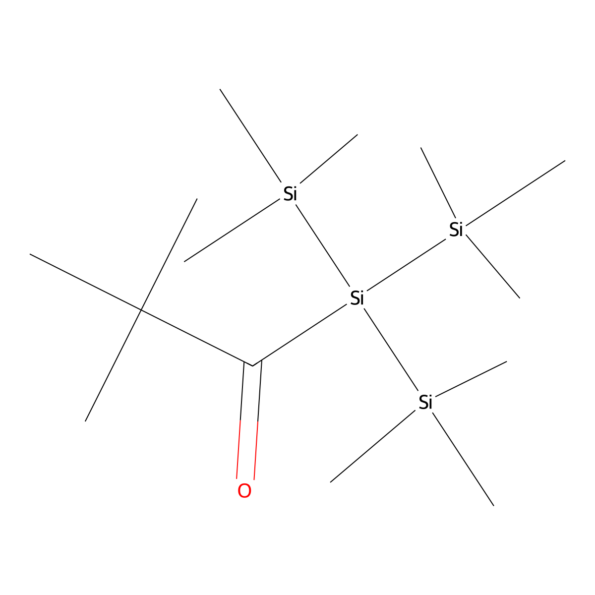 (2,2-Dimethyl-propionyl)-tris(trimethylsilyl)silane molecular structure, CAS 69397-47-3