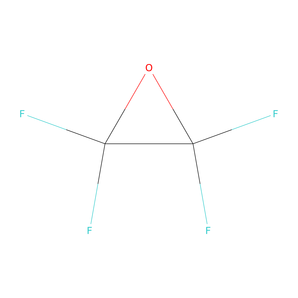 Tetrafluorooxirane molecular structure, CAS 694-17-7