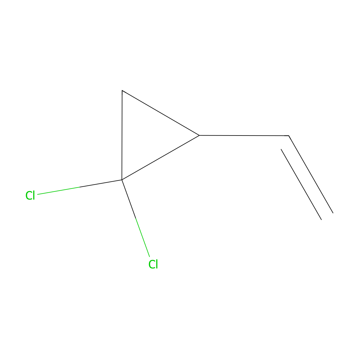 1,1-Dichloro-2-ethenylcyclopropane molecular structure, CAS 694-33-7