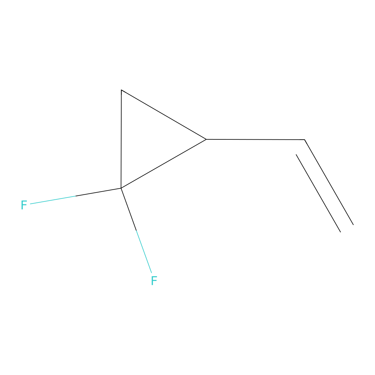 1,1-Difluoro-2-vinylcyclopropane molecular structure, CAS 694-34-8