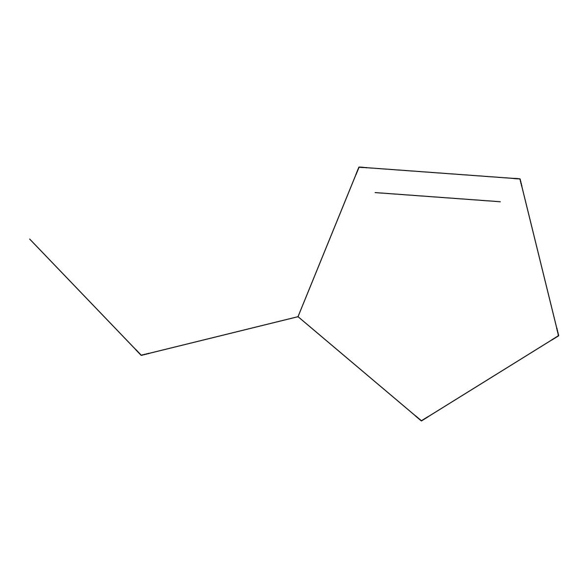 3-Ethylcyclopentene molecular structure, CAS 694-35-9