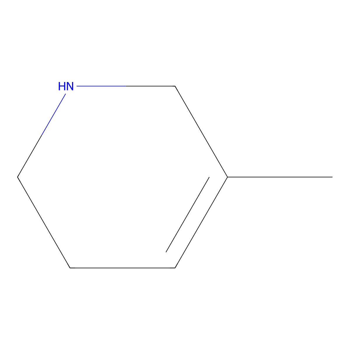 5-Methyl-1,2,3,6-tetrahydropyridine molecular structure, CAS 694-49-5