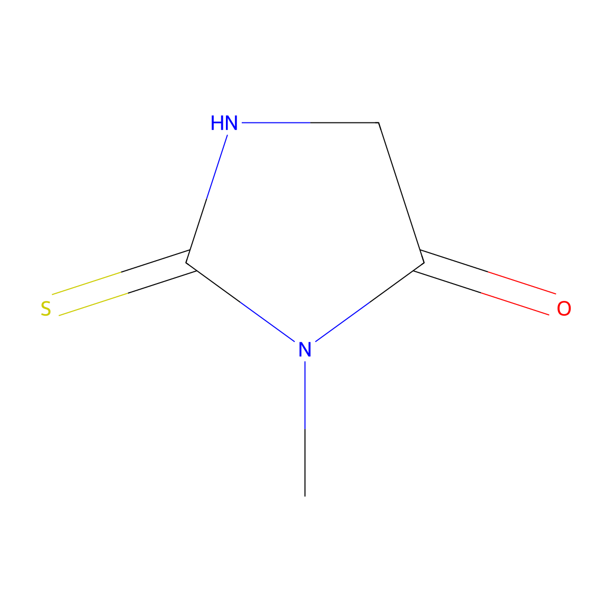 Methylthiohydantoin molecular structure, CAS 694-68-8
