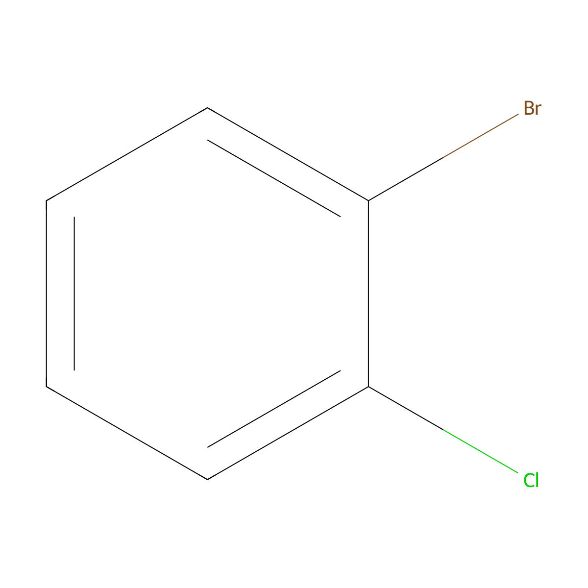 1-Bromo-2-chlorobenzene molecular structure, CAS 694-80-4