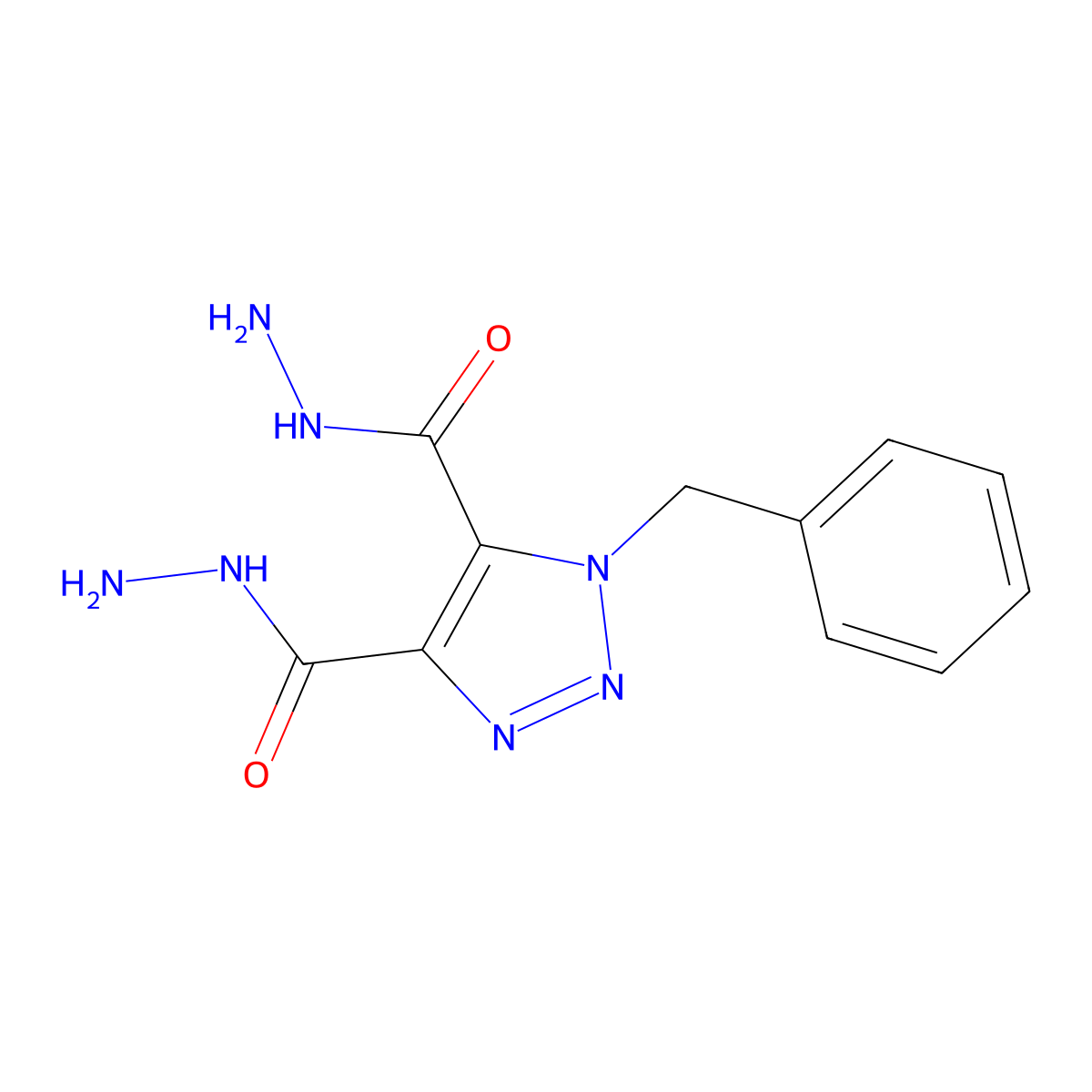 1-Benzyl-1h-1,2,3-triazole-4,5-dicarbohydrazide molecular structure, CAS 6940-14-3