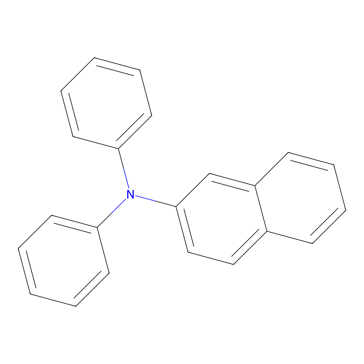 N,N-Diphenyl-2-naphthylamine molecular structure, CAS 6940-30-3