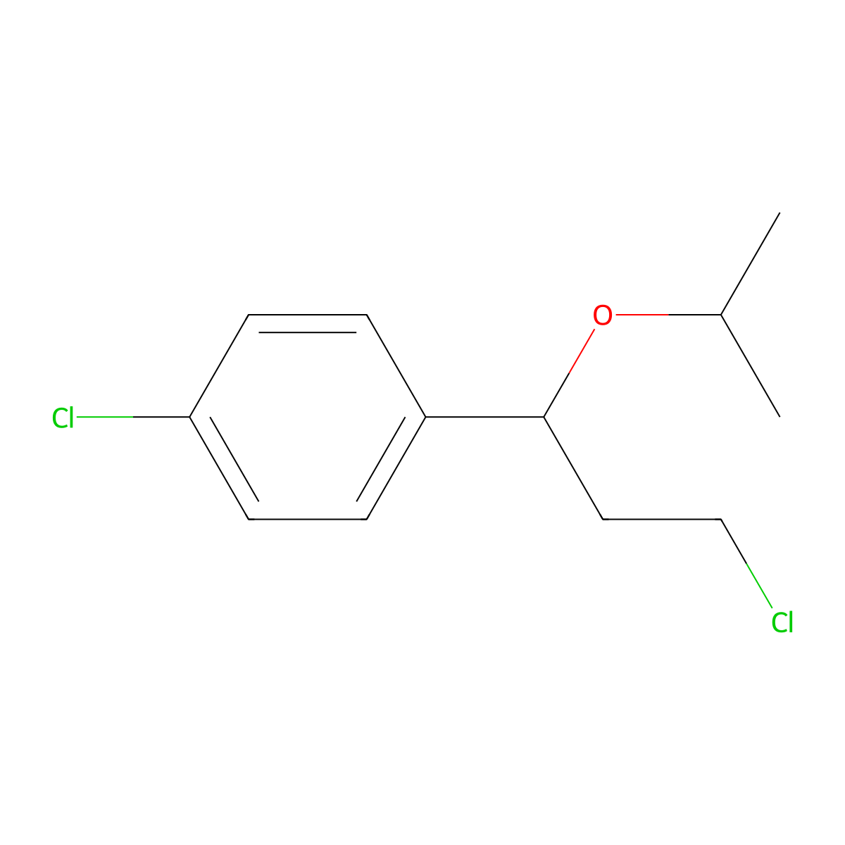 1-Chloro-4-[3-chloro-1-(1-methylethoxy)propyl]benzene molecular structure, CAS 6940-88-1