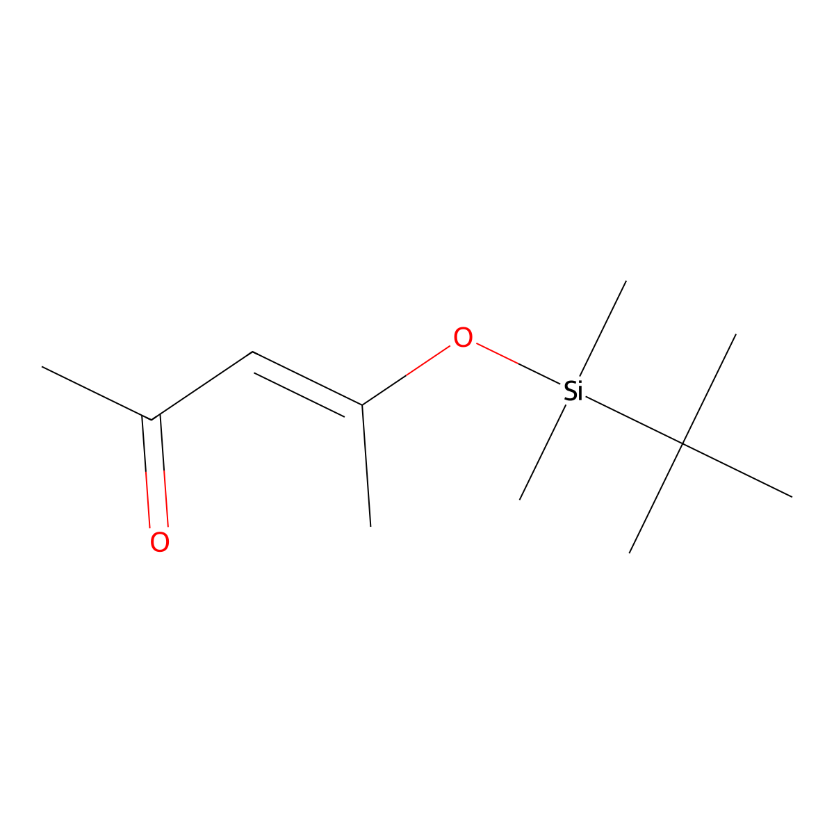 2-(t-Butyldimethylsiloxy)pent-2-en-4-one molecular structure, CAS 69404-97-3