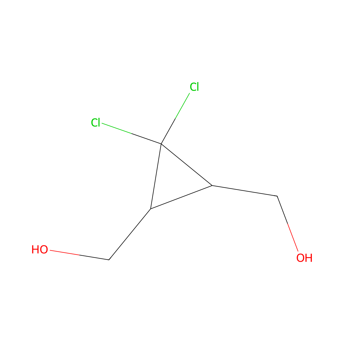 [2,2-Dichloro-3-(hydroxymethyl)cyclopropyl]methanol molecular structure, CAS 69405-99-8