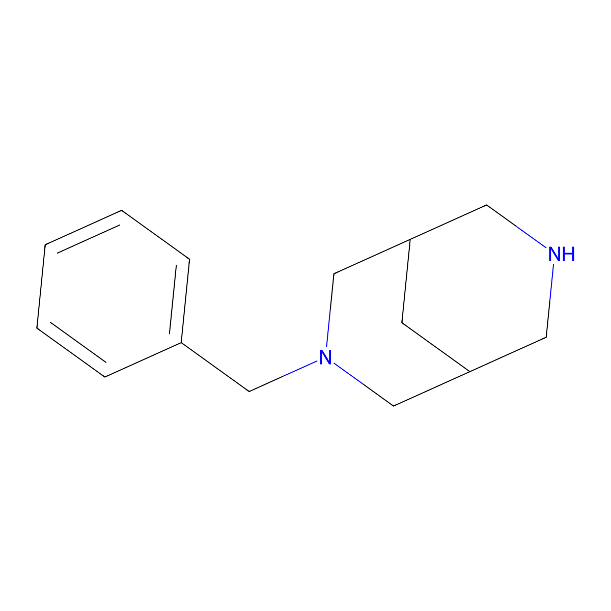 3-Benzyl-3,7-diazabicyclo[3.3.1]nonane molecular structure, CAS 69407-32-5
