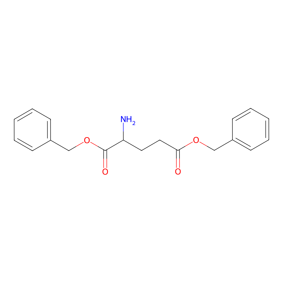 Dibenzyl 2-aminopentanedioate molecular structure, CAS 69408-26-0
